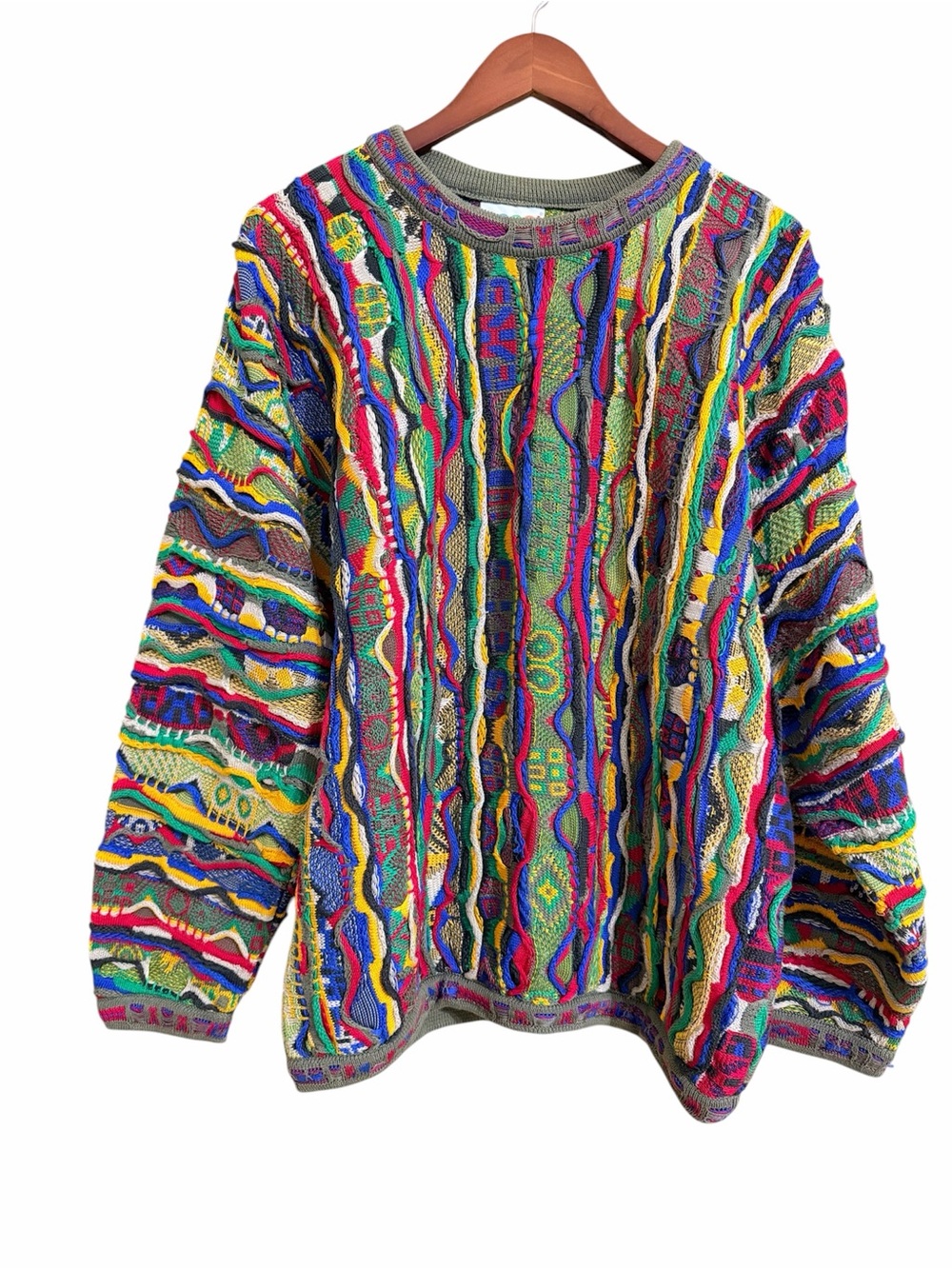 Vintage COOGI Crewneck Sweater Large Men's Multicolor Y2K Streetwear
